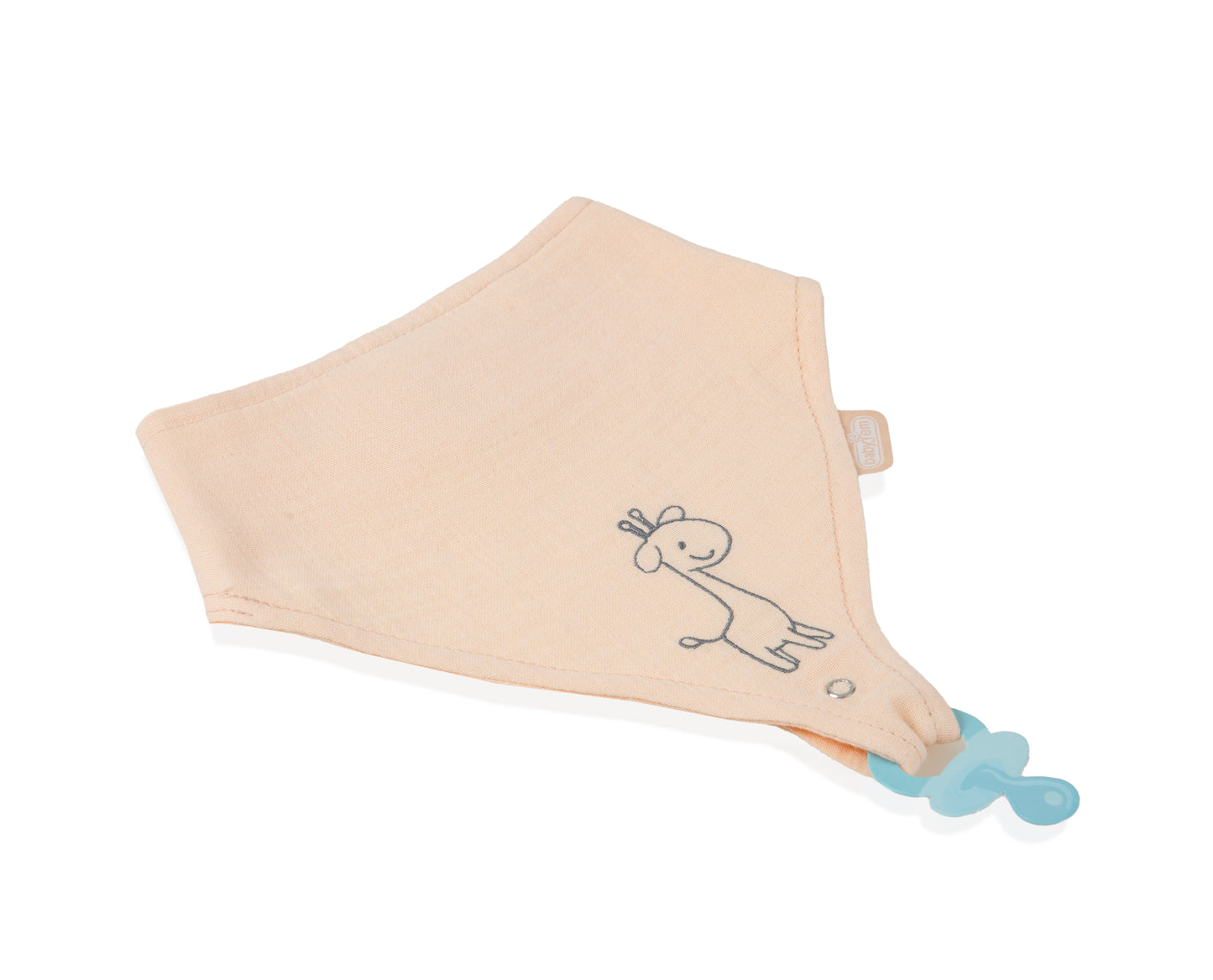 Babyjem 837 muslin bib with pacifier hanger